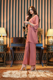 Tea Pink Co-Ord Set Kaftan With Ishq Stoler