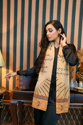 Black Co-Ord Silk Set With Husn e Zan Stoler