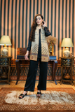 Black Co-Ord Silk Set With Husn e Zan Stoler