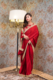 Mahroon Saree