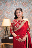 Mahroon Saree