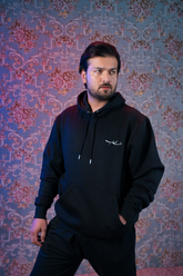 Embroidery Black Hoodie SHAYARISM Collection By Ghalib