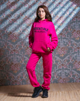 Shocking Pink Hoodie Track Suit Ghaliblifestyle Essentials