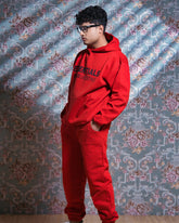 Red Hoodie Track Suit Ghaliblifestyle Essentials