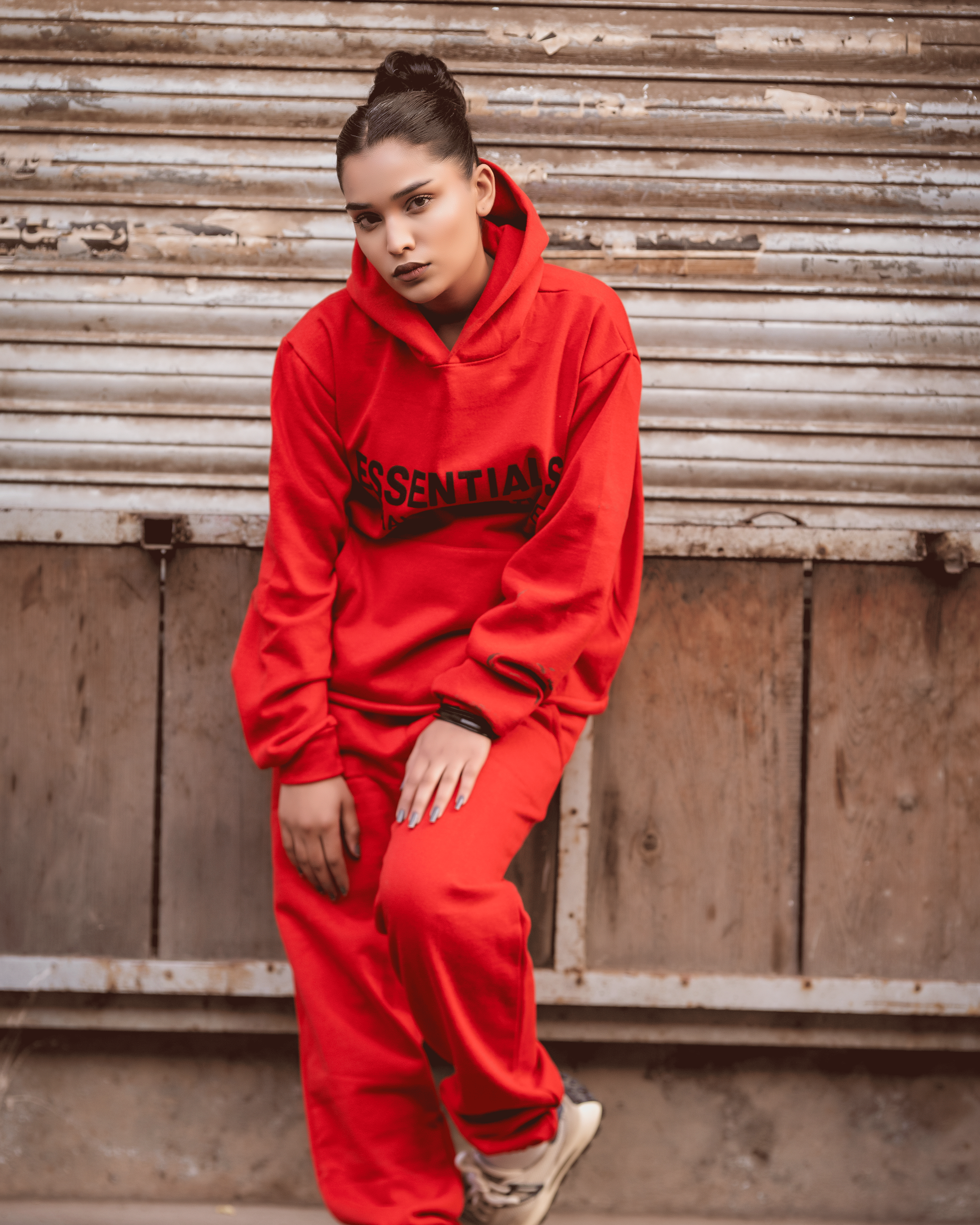 Red Hoodie Track Suit Ghaliblifestyle Essentials