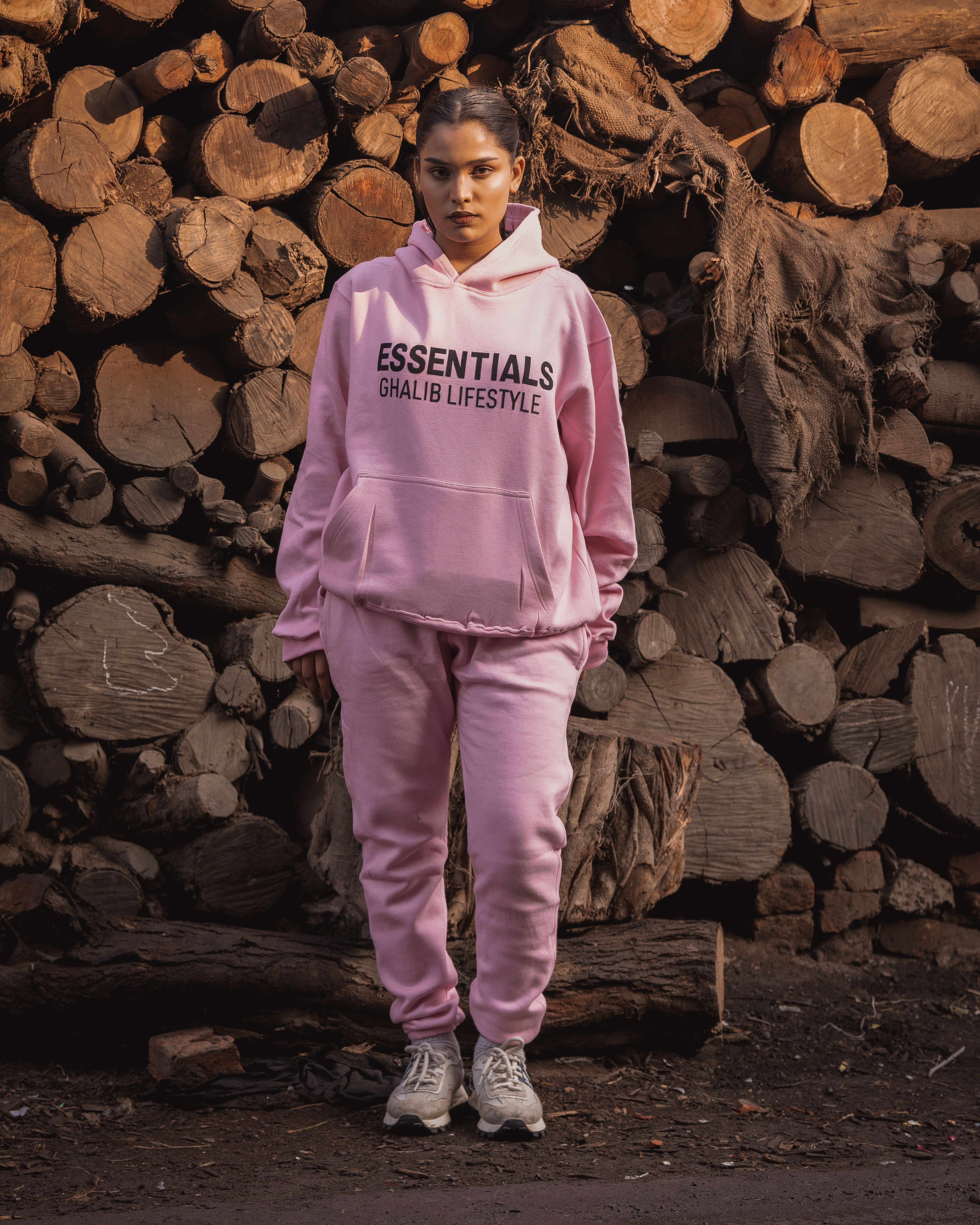 Powder Pink Hoodie Track Suit Ghaliblifestyle Essentials