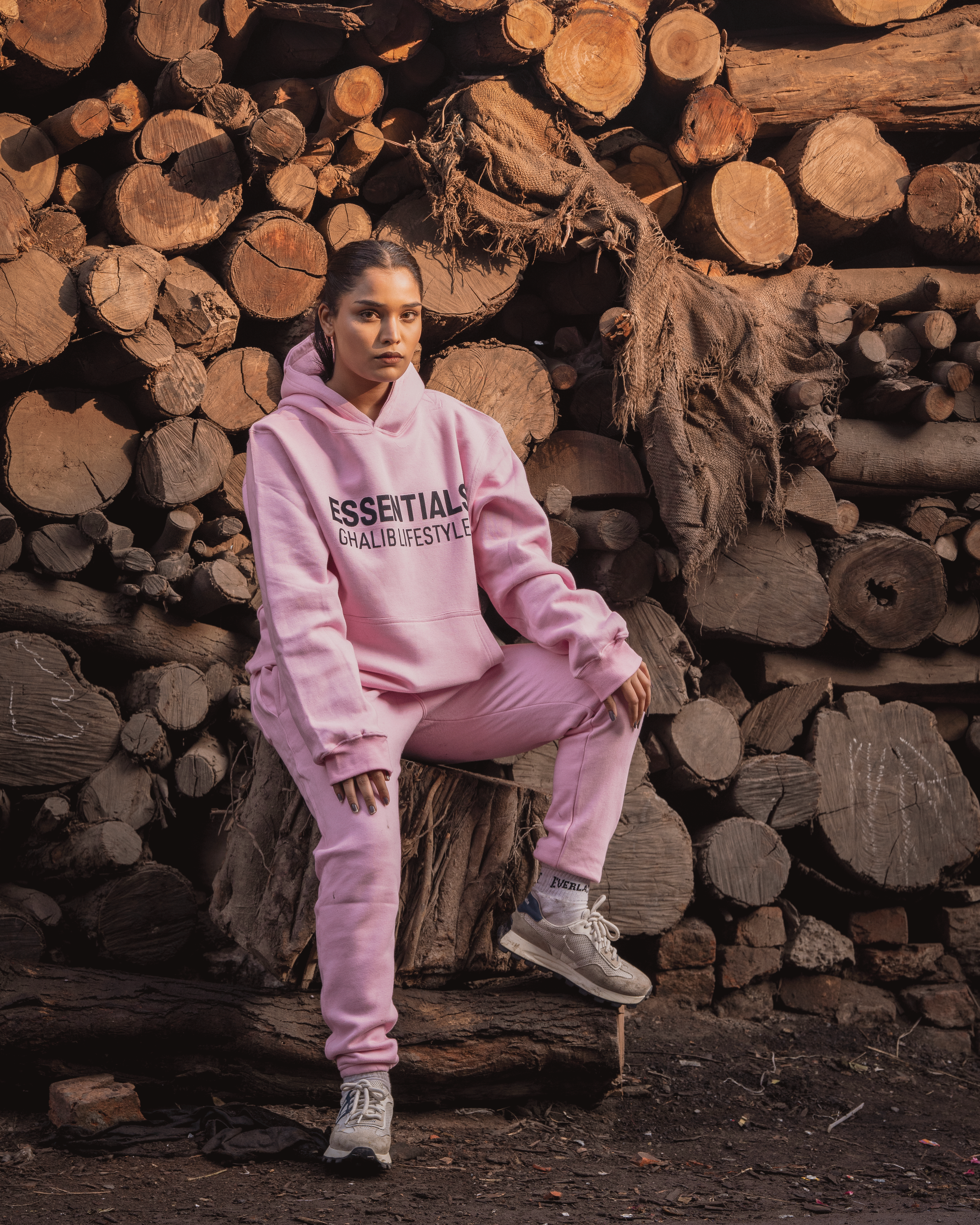 Powder Pink Hoodie Track Suit Ghaliblifestyle Essentials