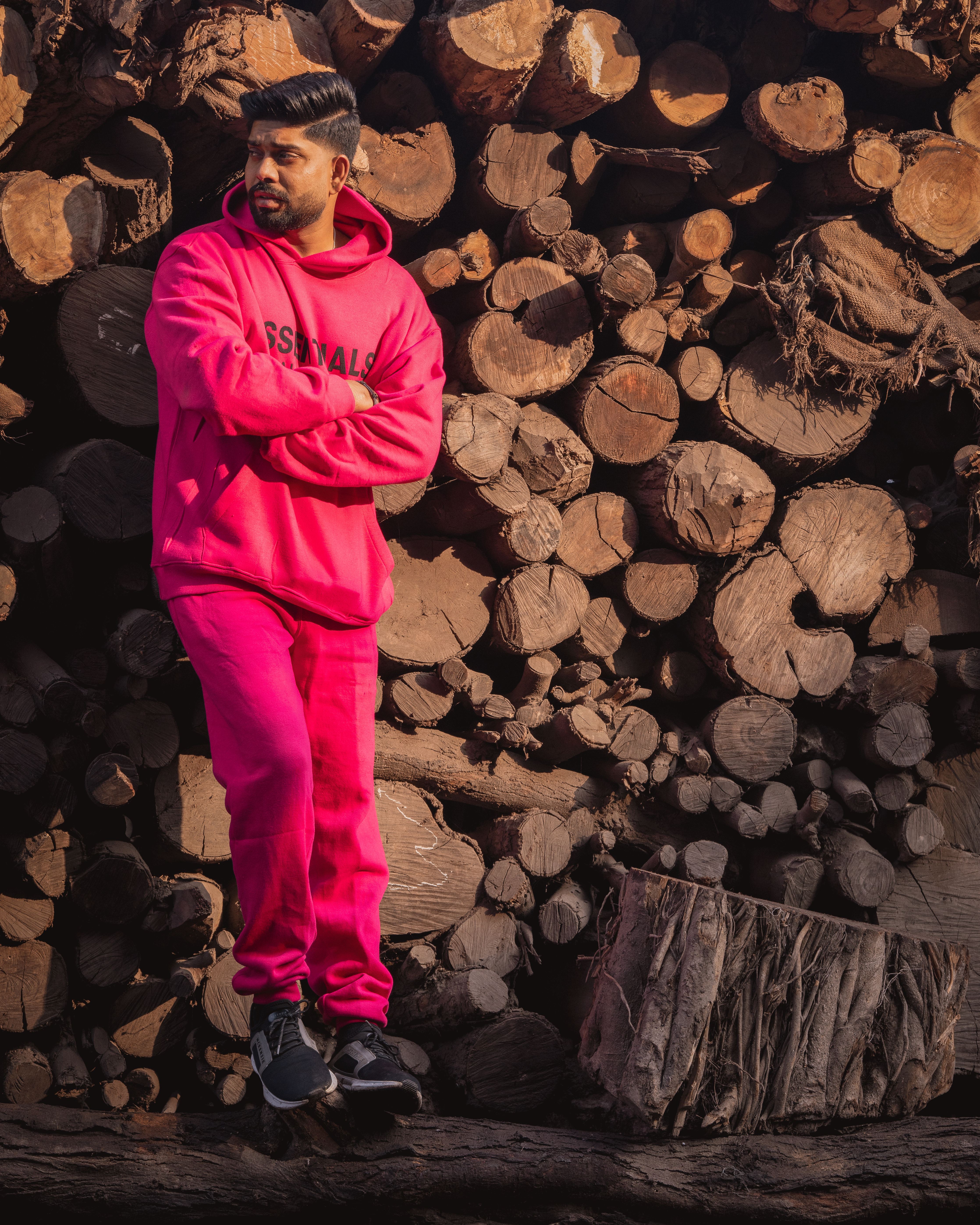 Fushia Pink Hoodie Track Suit Ghalibelifestyle Essentials