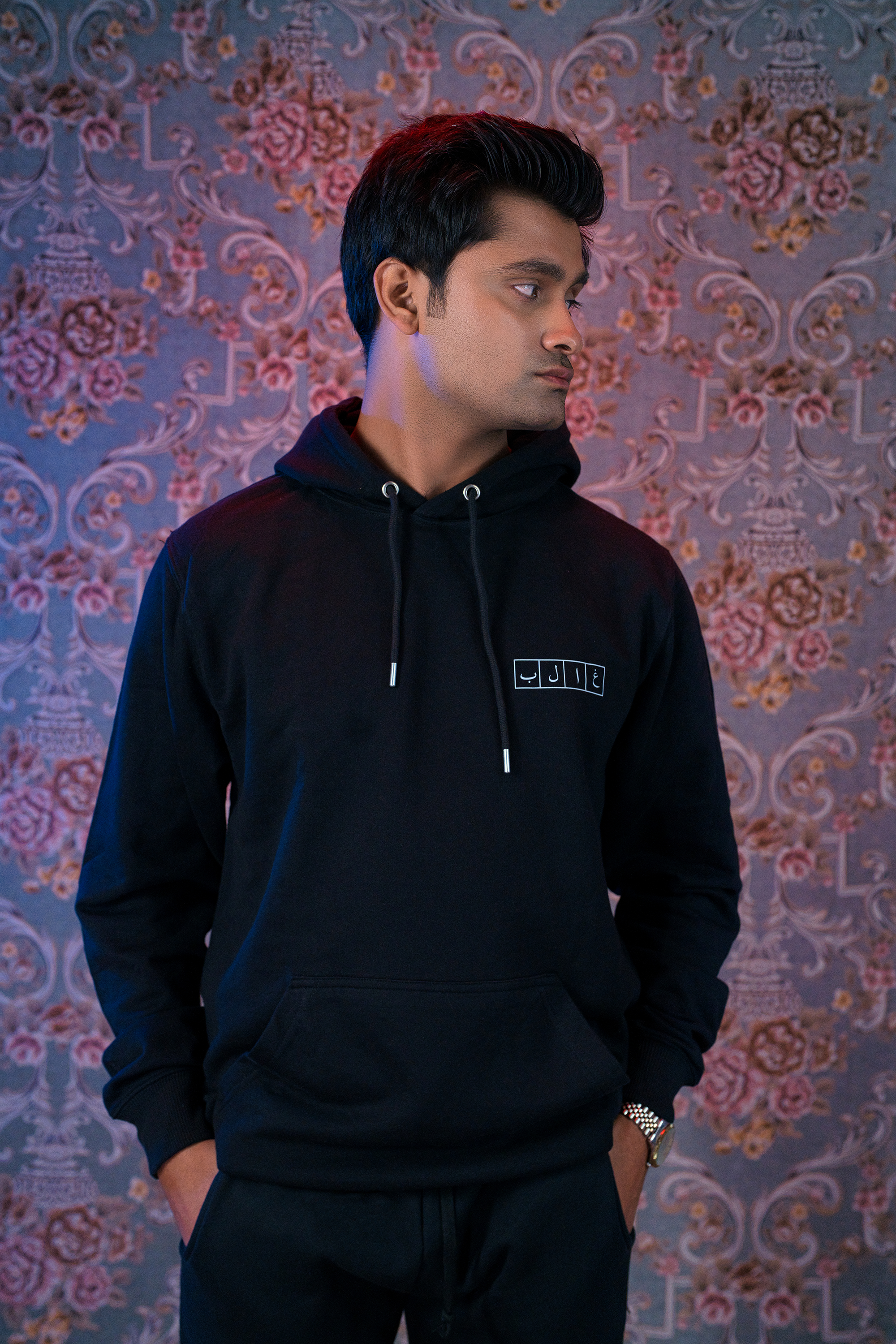 Urdu Haroof Alphabet Red Dots Hoodie and Sweatpants By Ghalib