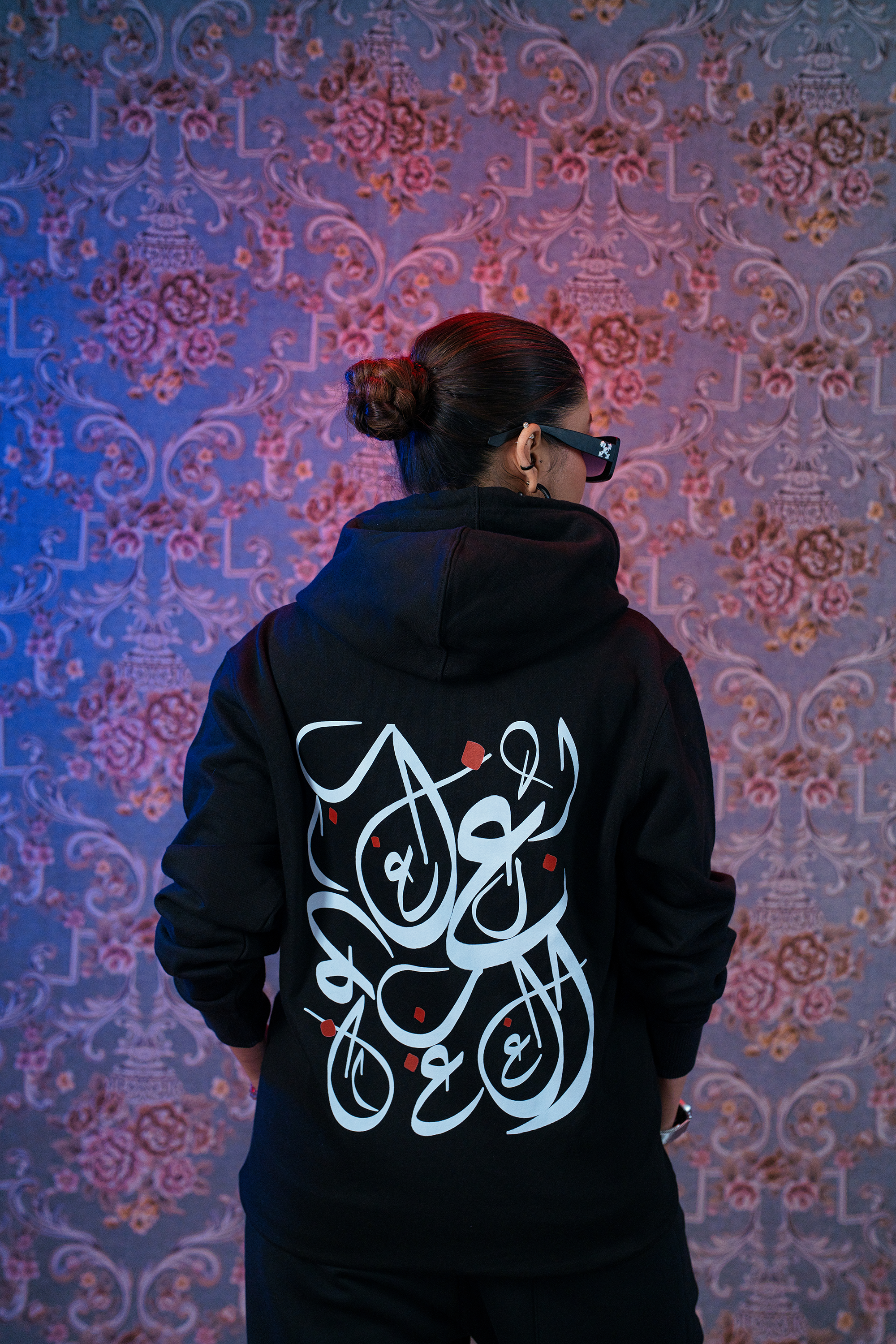 Urdu Haroof Alphabet Red Dots Hoodie and Sweatpants By Ghalib