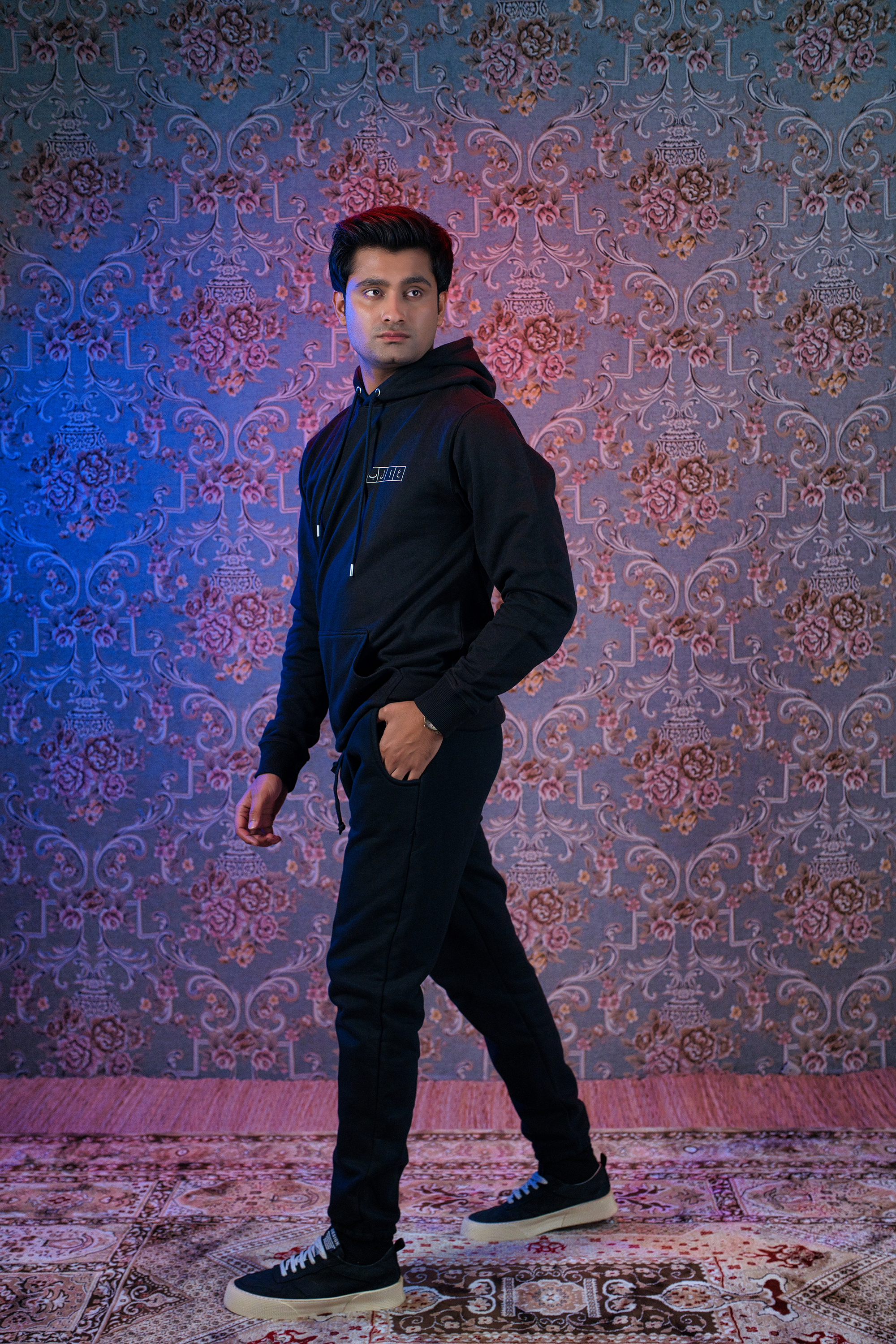 Ghalib Ishq Hoodie and Sweatpants Black