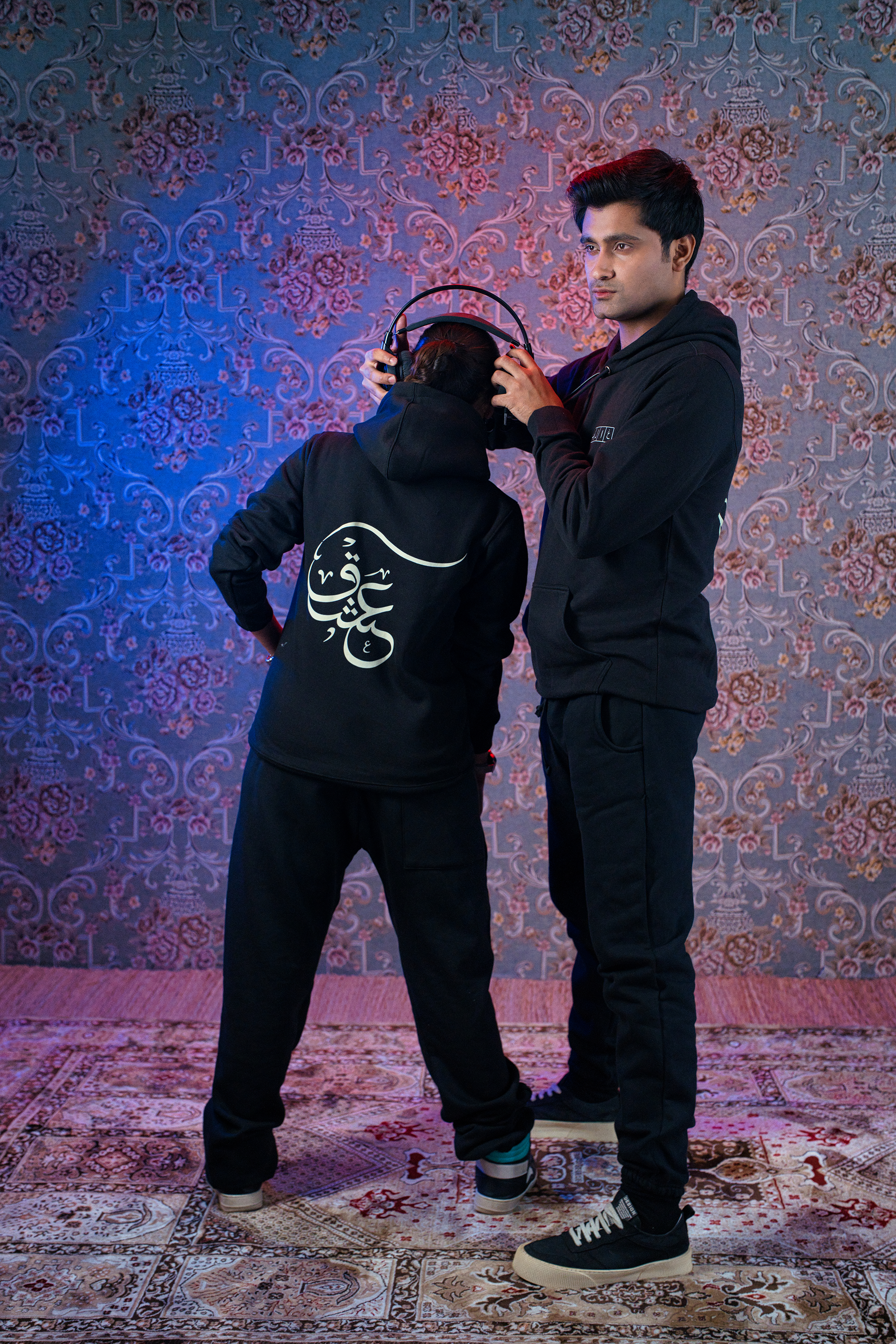 Ghalib Ishq Hoodie and Sweatpants Black