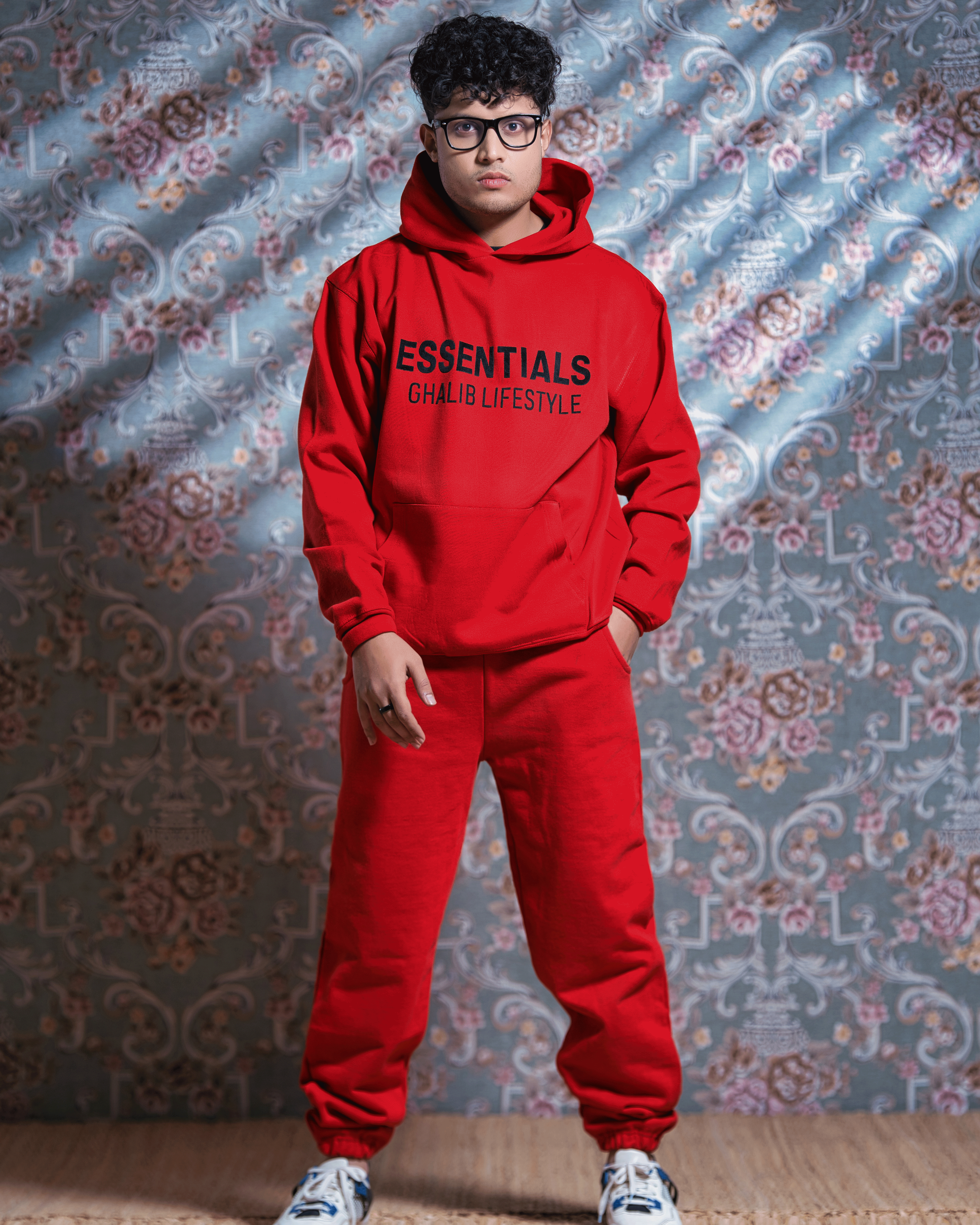 Red Hoodie Track Suit Ghaliblifestyle Essentials