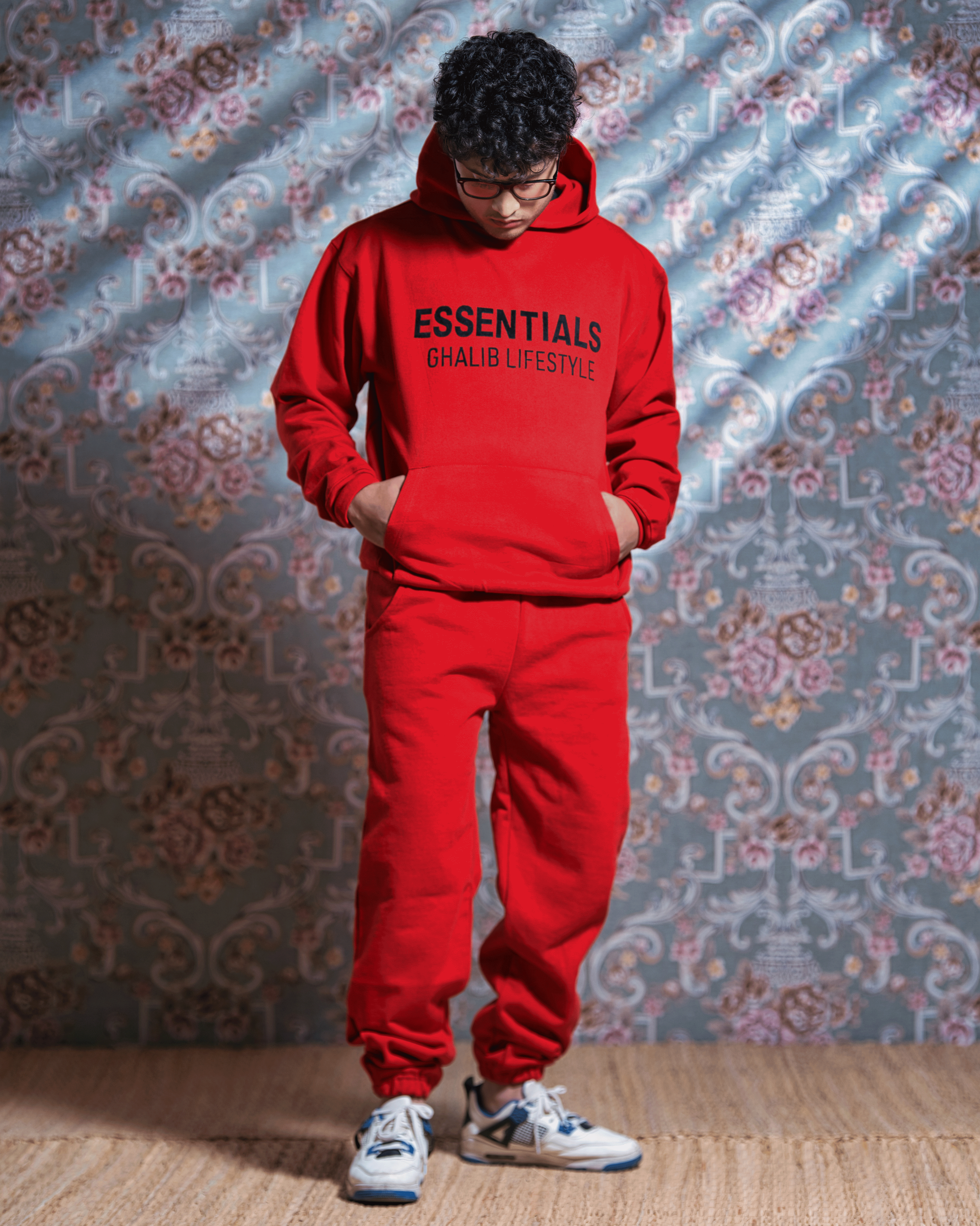 Red Hoodie Track Suit Ghaliblifestyle Essentials