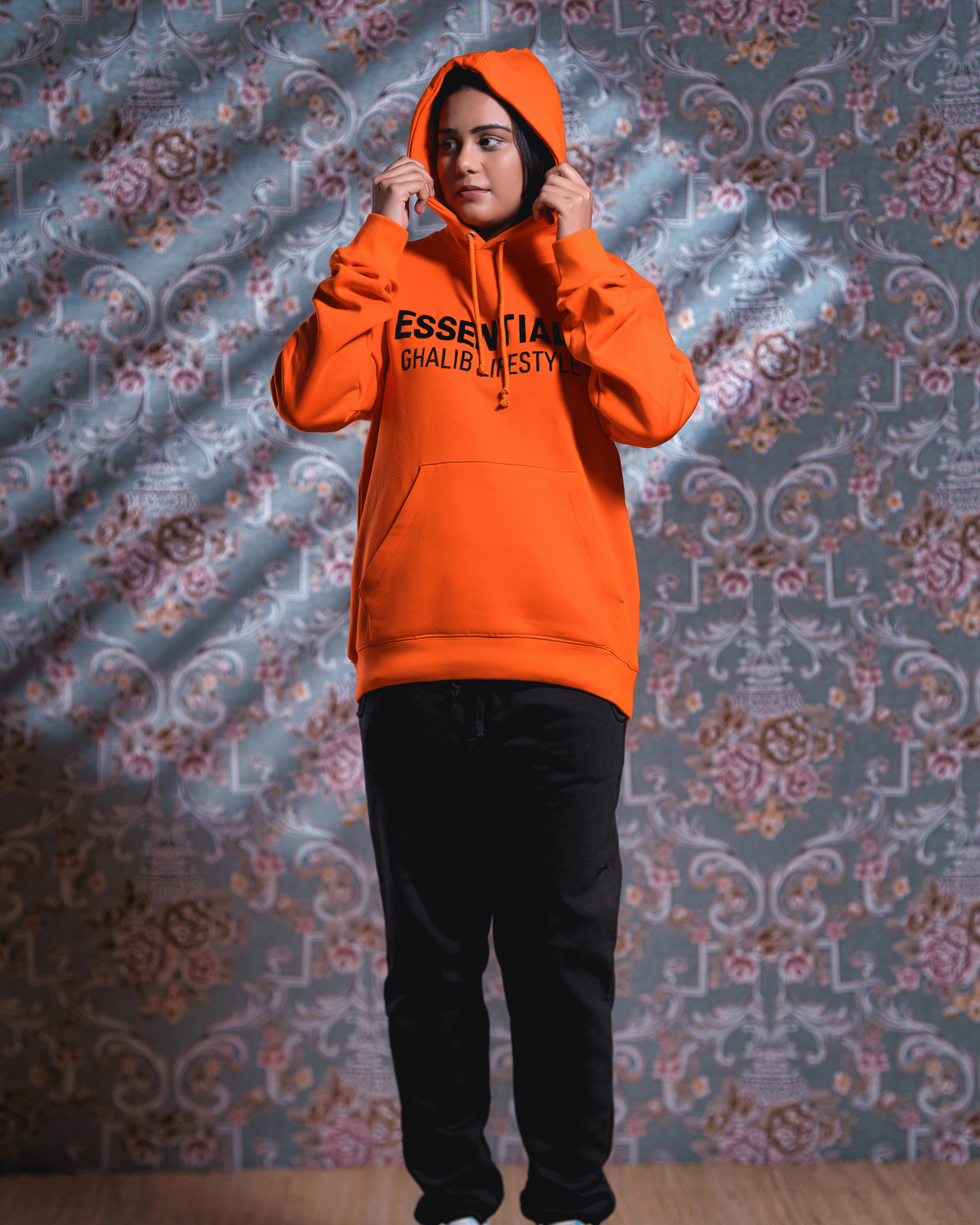 Orange Hoodie Ghaliblifestyle Essentials