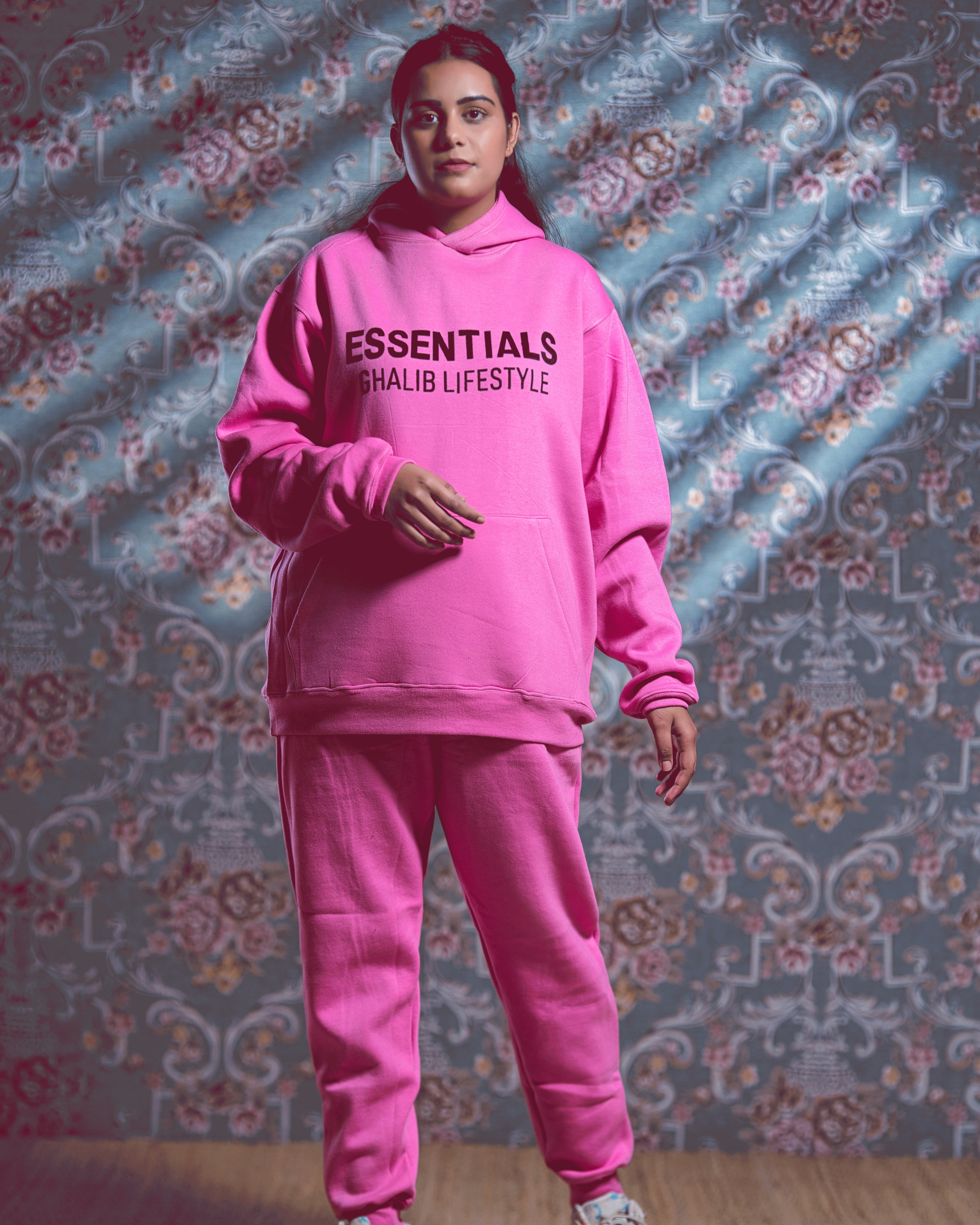Pink Hoodie Track Suit Ghaliblifestyle Essentials